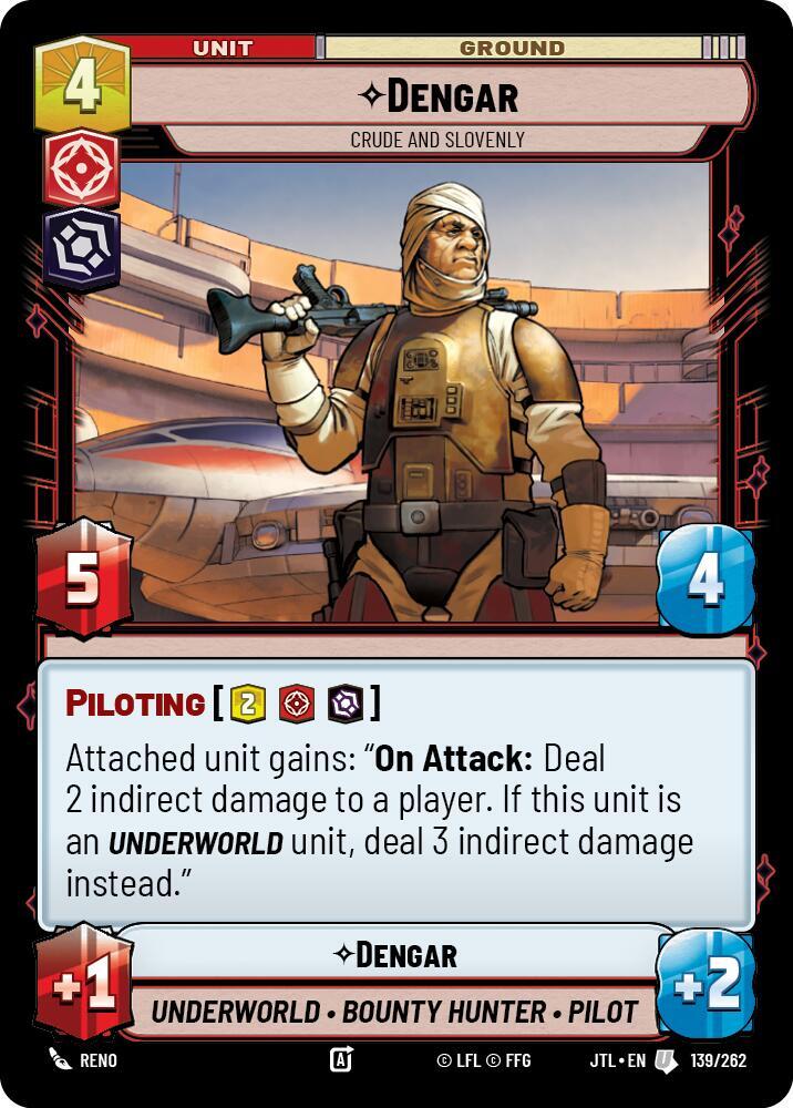 Dengar - Crude and Slovenly 139/262 Jump to Lightspeed Star Wars card