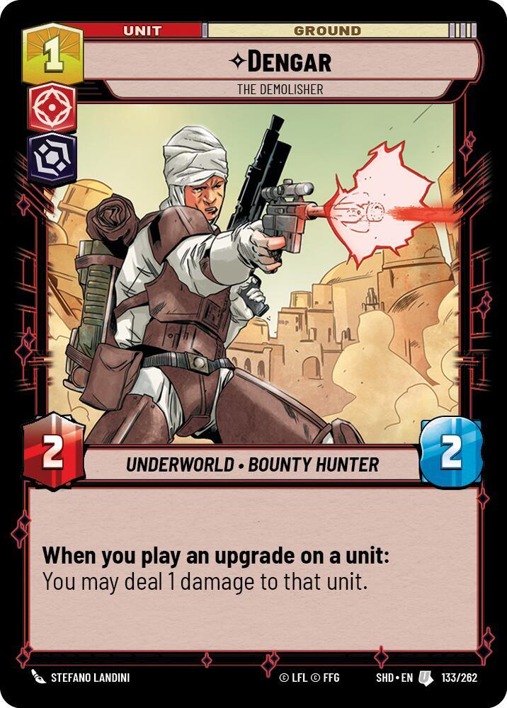 Dengar - The Demolisher 133/262 Shadows of the Galaxy Star Wars card