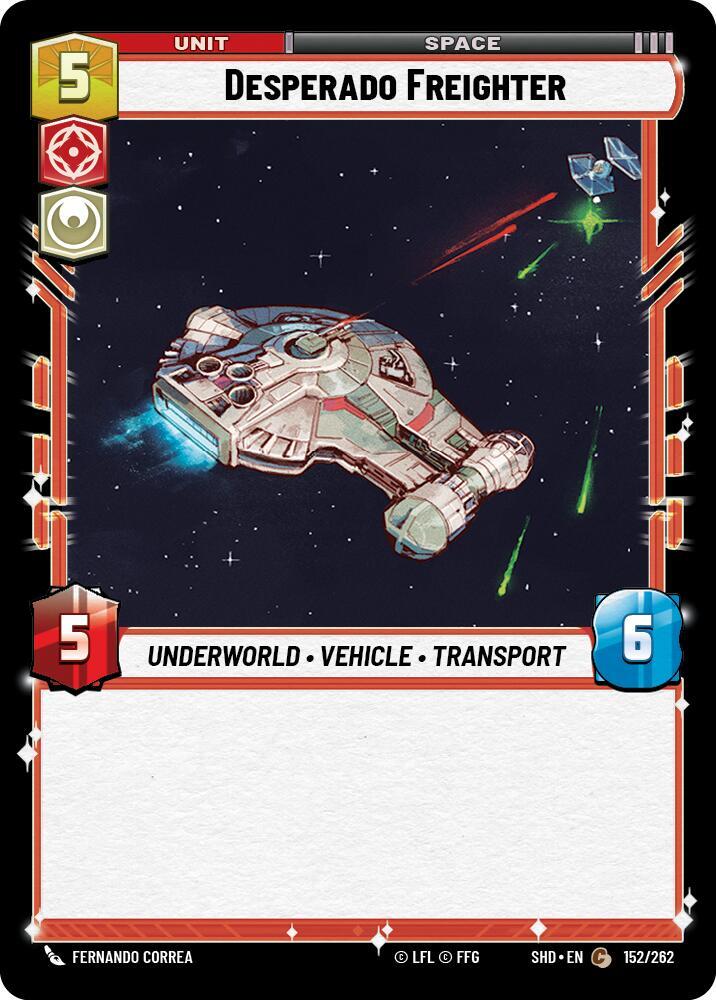 Desperado Freighter 152/262 Shadows of the Galaxy Star Wars card