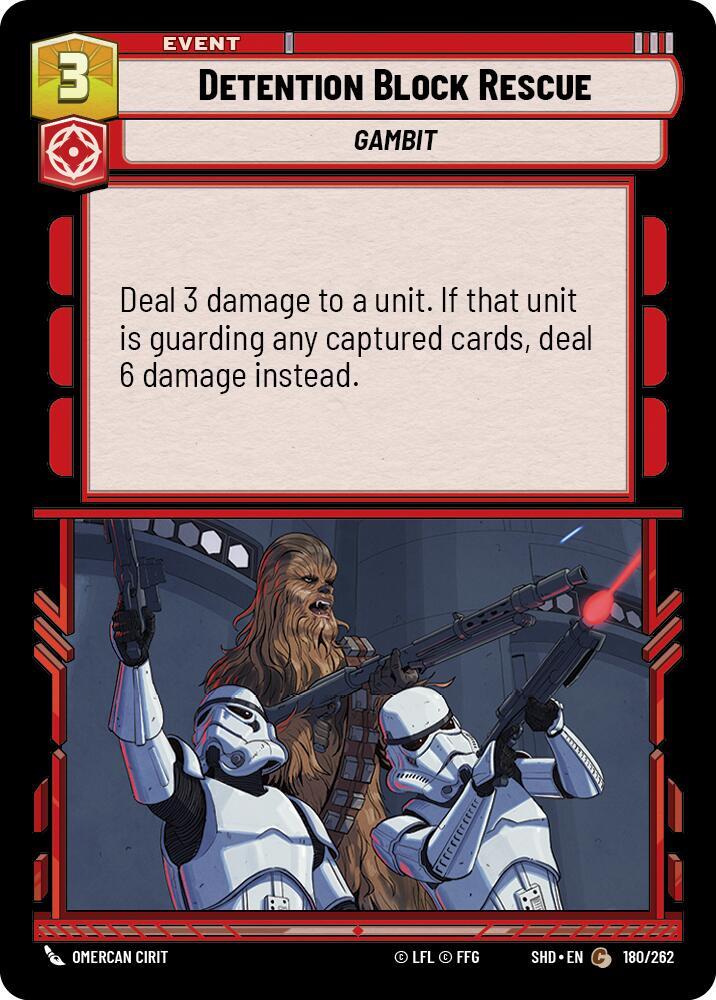 Detention Block Rescue 180/262 Shadows of the Galaxy Star Wars card