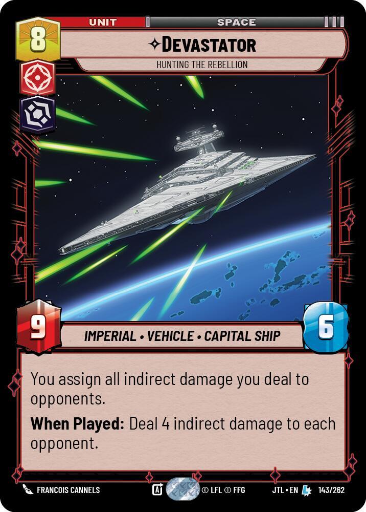 Devastator - Hunting the Rebellion 143/262 Jump to Lightspeed Star Wars card