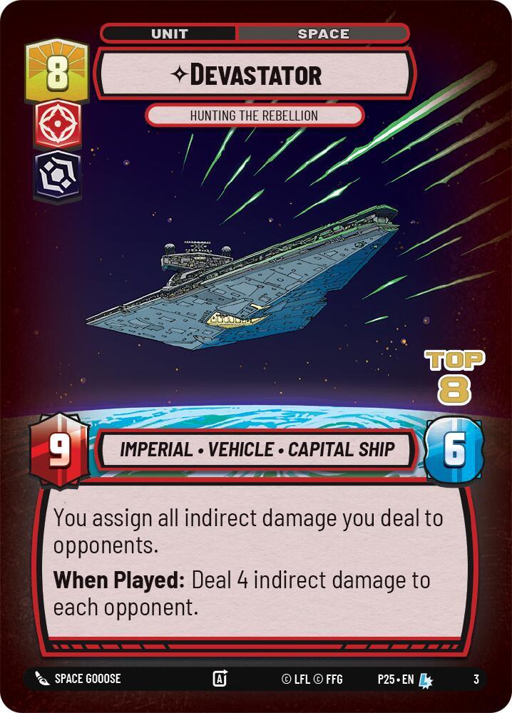 Devastator - Hunting the Rebellion (Top 8) 3 Organized Play Promos Star Wars card