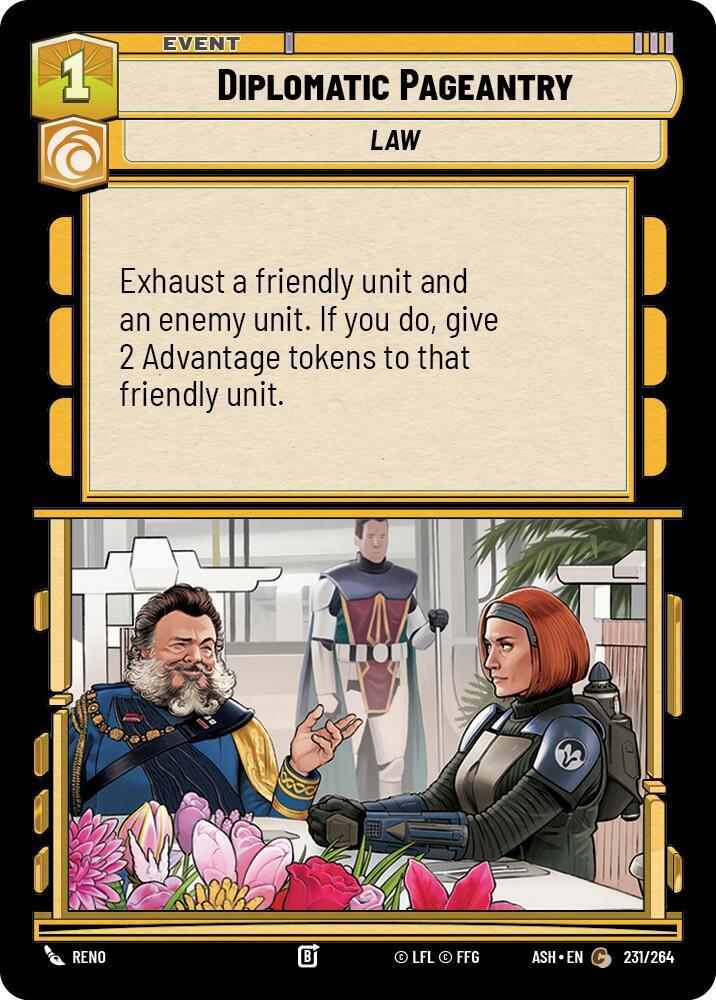 Diplomatic Pageantry 231/264 Ashes of the Empire Star Wars card