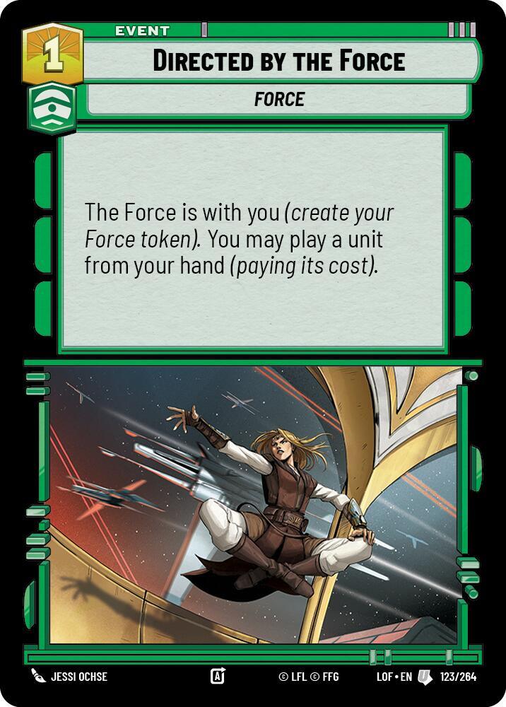 Directed by the Force 123/264 Legends of the Force Star Wars card
