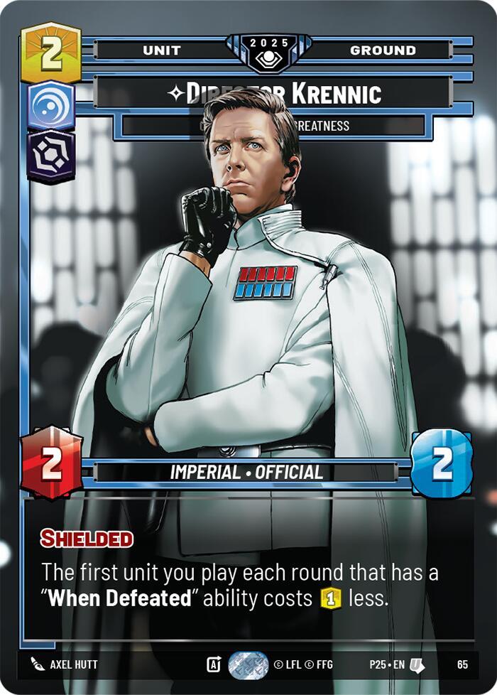 Director Krennic - On the Verge of Greatness 65 Organized Play Promos Star Wars card