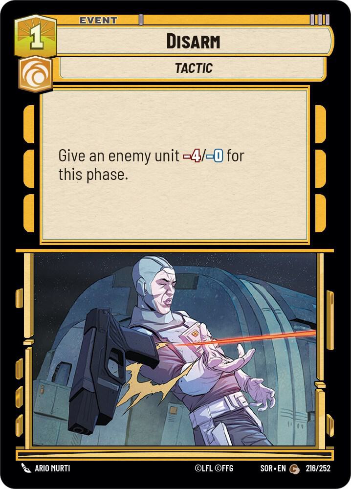 Disarm 216/252 Spark of Rebellion Star Wars card