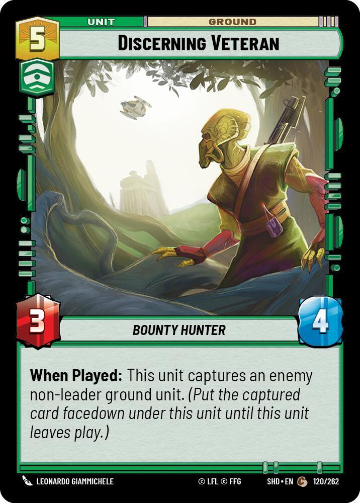 Discerning Veteran 120/262 Shadows of the Galaxy Star Wars card