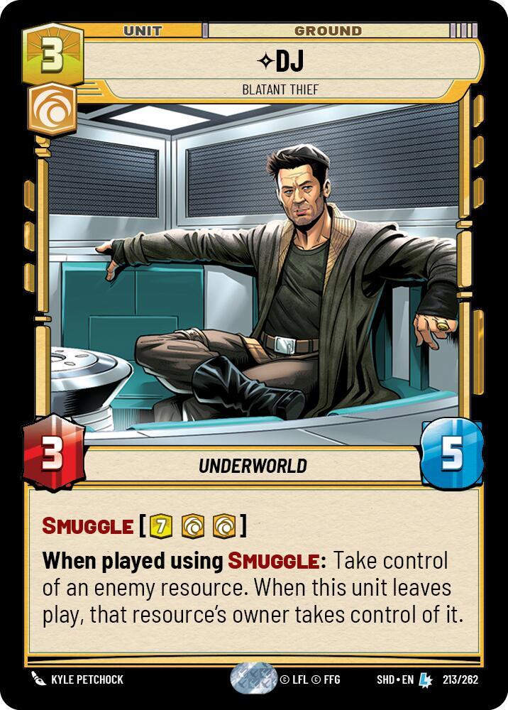 DJ - Blatant Thief 213/262 Shadows of the Galaxy Star Wars card