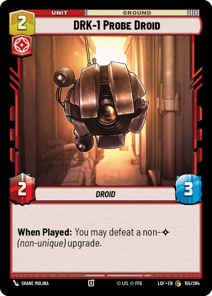 DRK-1 Probe Droid 155/264 Legends of the Force Star Wars card