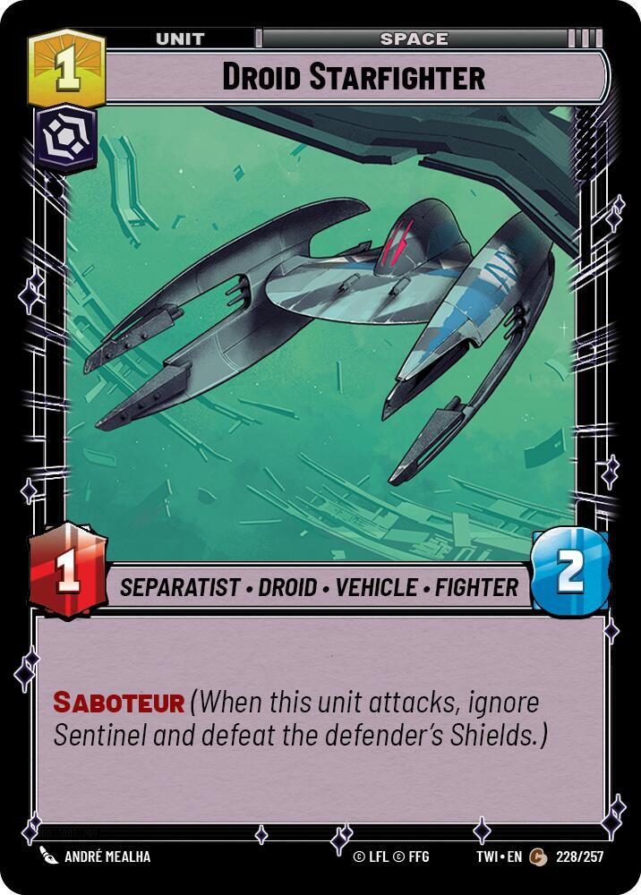 Droid Starfighter 228/257 Twilight of the Republic Star Wars card