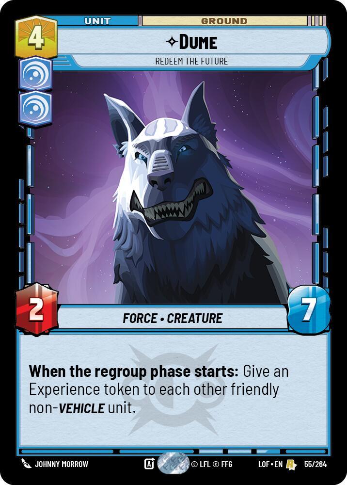 Dume - Redeem the Future 055/264 Legends of the Force Star Wars card