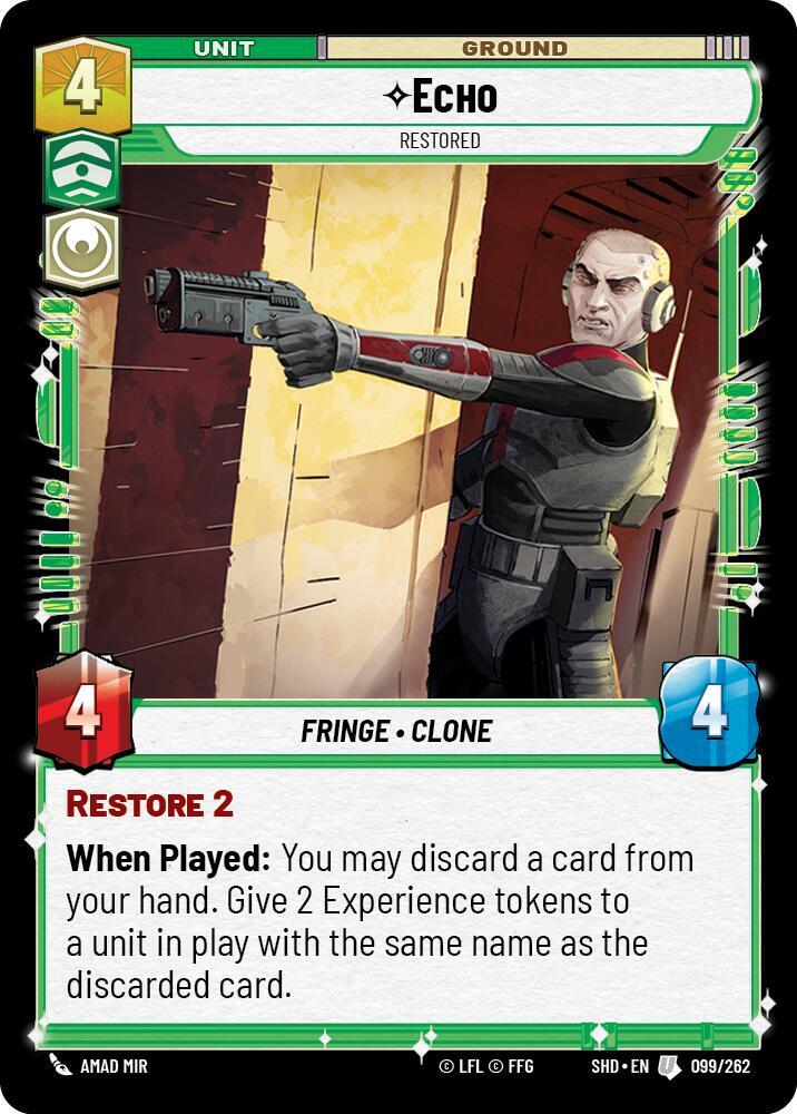 Echo - Restored 099/262 Shadows of the Galaxy Star Wars card