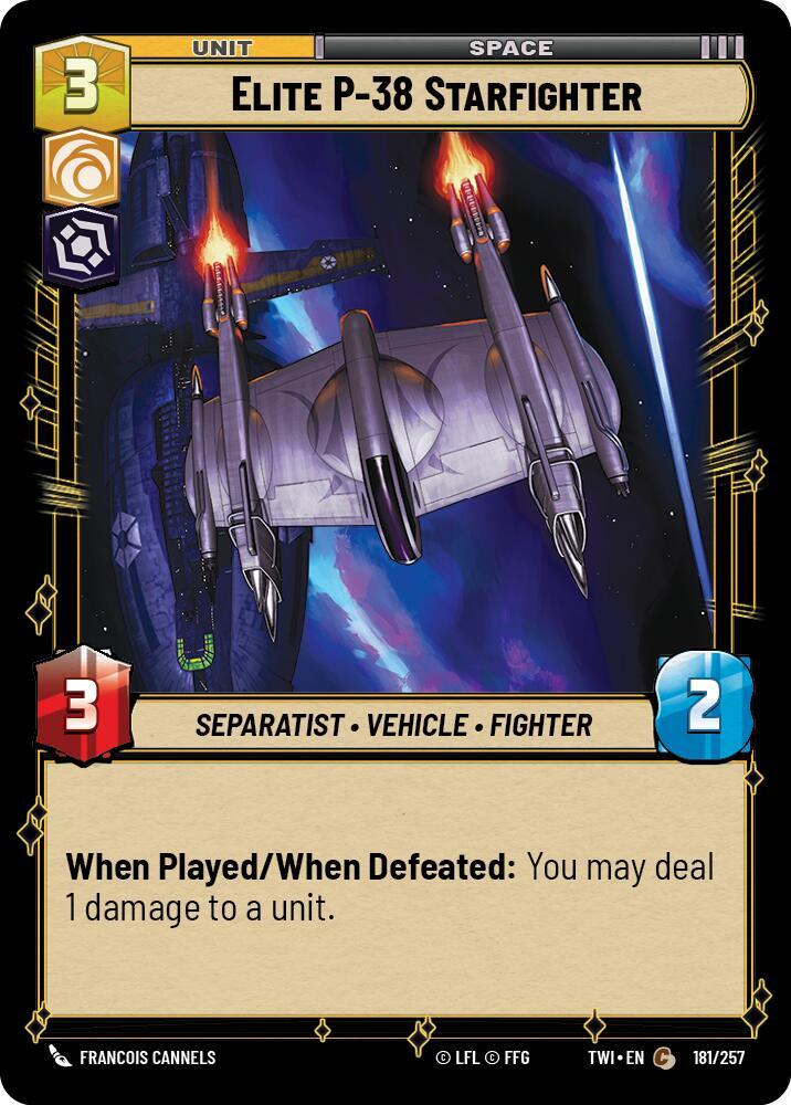 Elite P-38 Starfighter 181/257 Twilight of the Republic Star Wars card