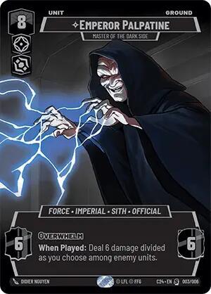 Emperor Palpatine - Master of the Dark Side 003/006 2024 Convention Exclusive Star Wars card