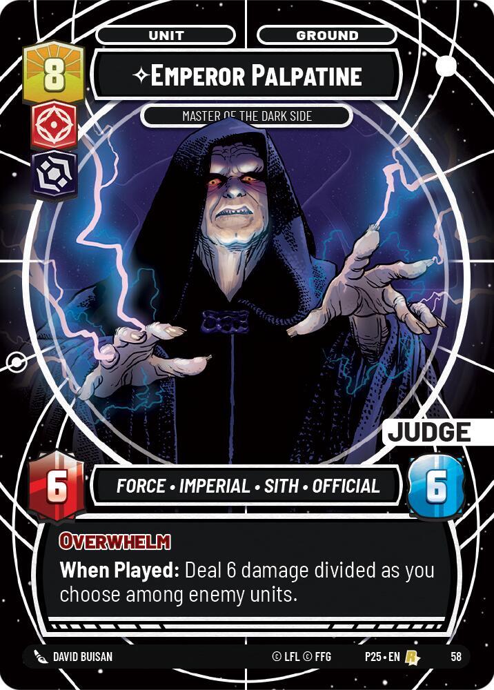 Emperor Palpatine - Master of the Dark Side 58 Judge Promos Star Wars card