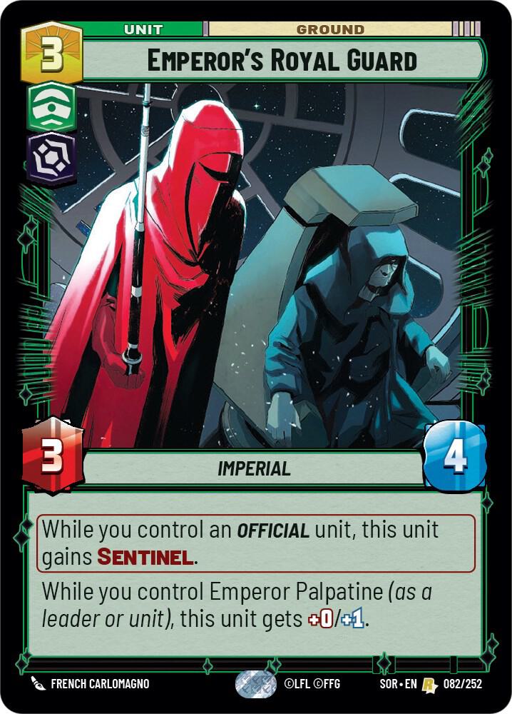 Emperor's Royal Guard 082/252 Spark of Rebellion Star Wars card