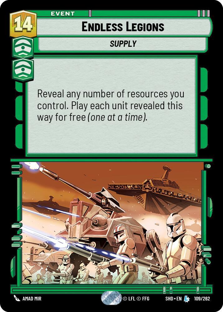 Endless Legions 109/262 Shadows of the Galaxy Star Wars card