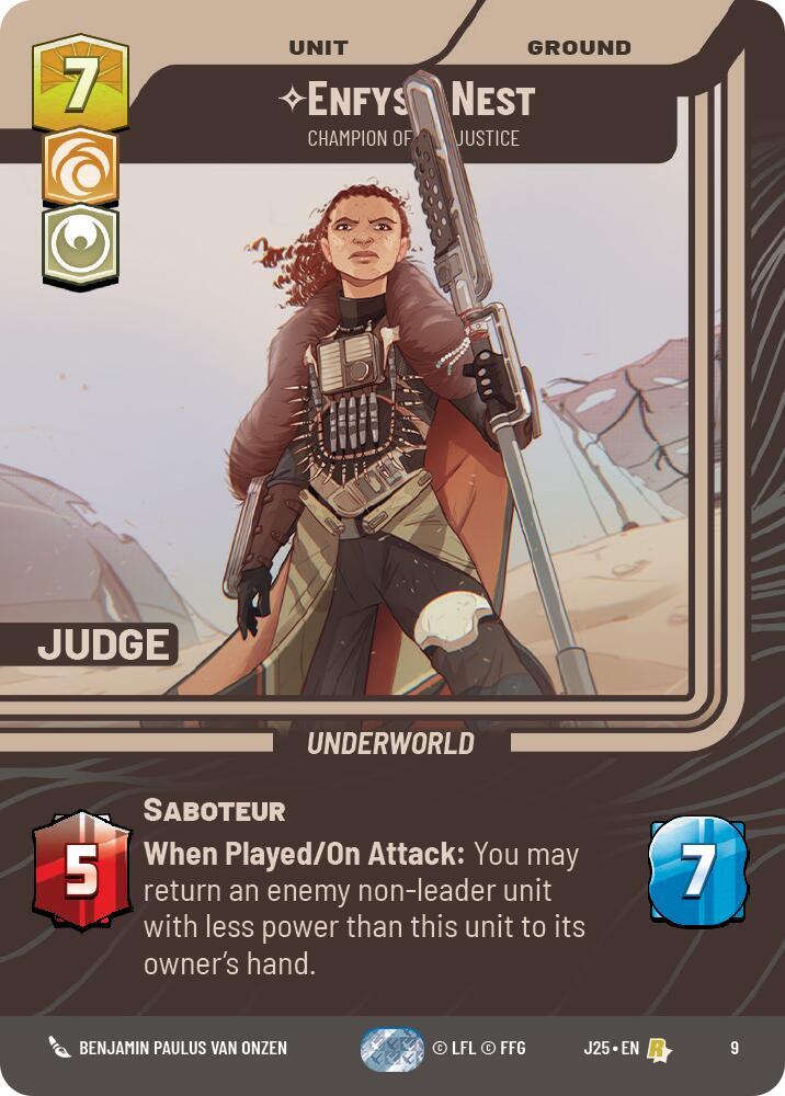 Enfys Nest - Champion of Justice 9 Judge Promos Star Wars card
