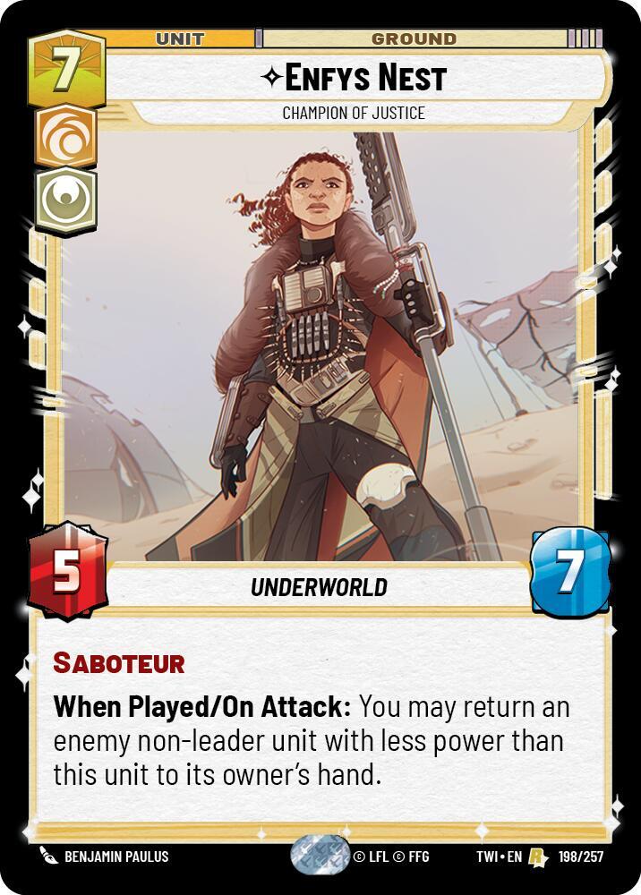 Enfys Nest - Champion of Justice 198/257 Twilight of the Republic Star Wars card