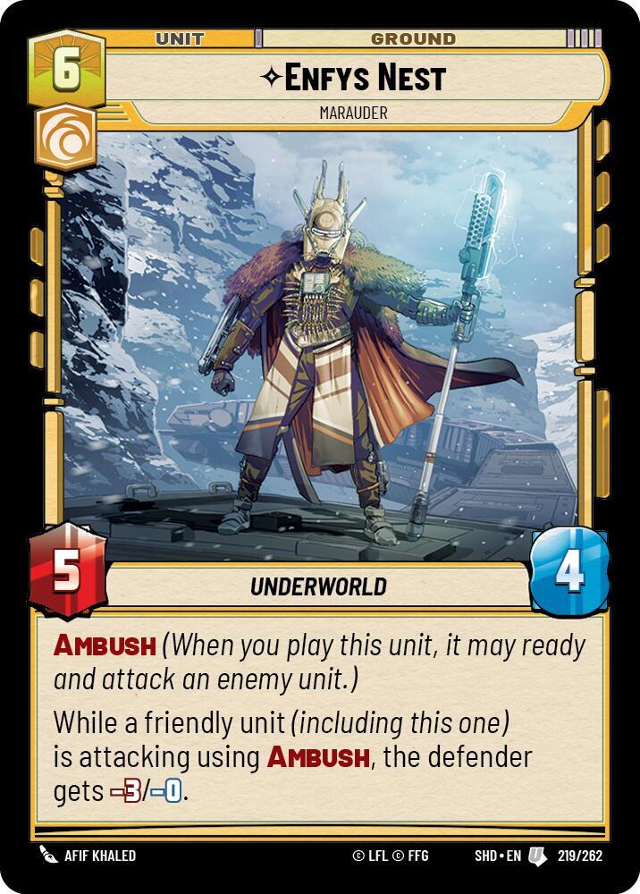 Enfys Nest - Marauder 219/262 Shadows of the Galaxy Star Wars card