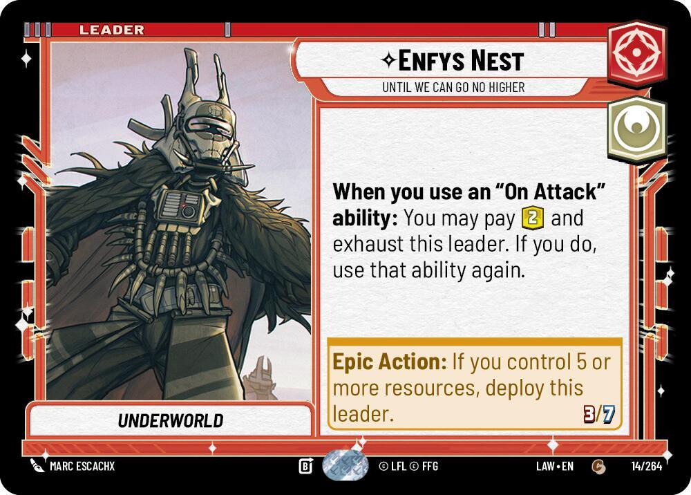 Enfys Nest - Until We Can Go No Higher 14/264 A Lawless Time Star Wars card