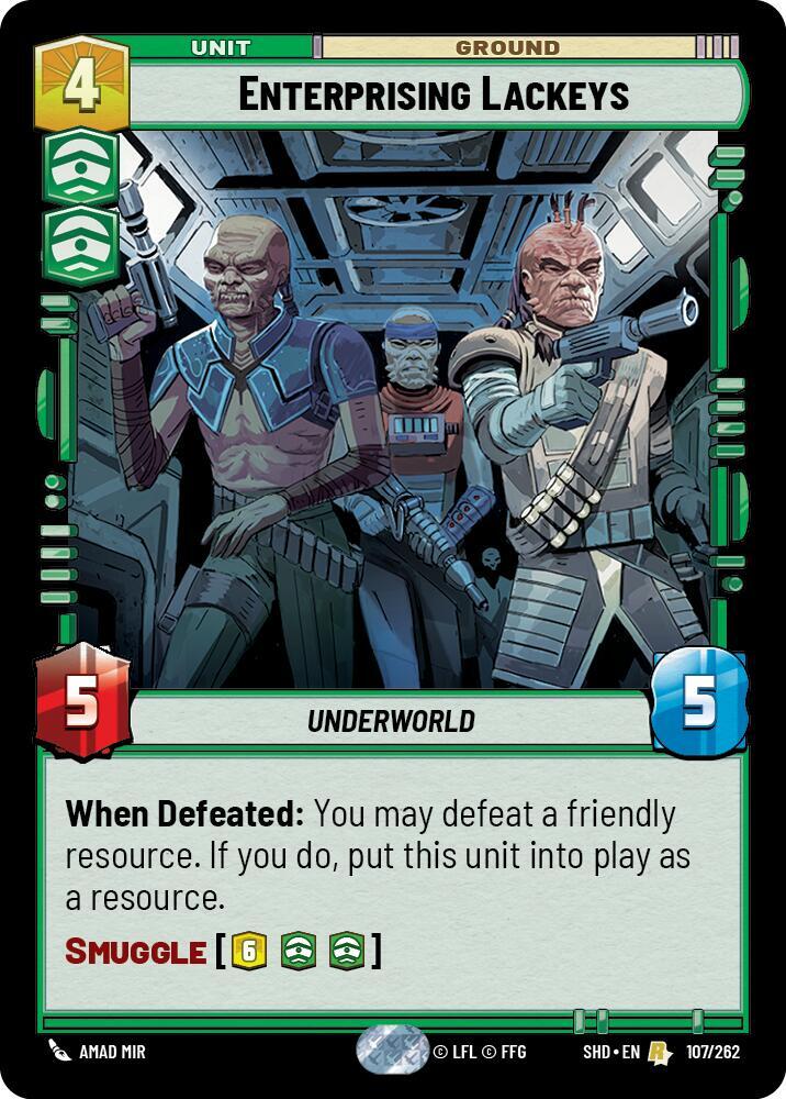 Enterprising Lackeys 107/262 Shadows of the Galaxy Star Wars card