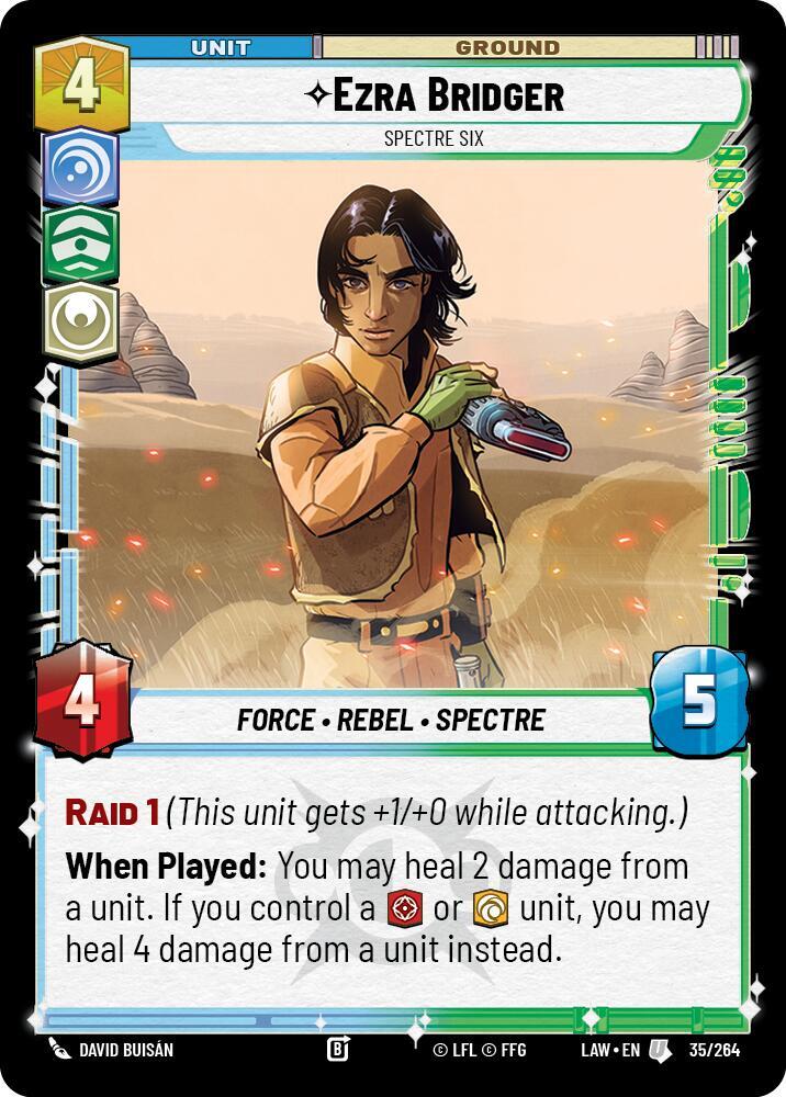 Ezra Bridger - Spectre Six 35/264 A Lawless Time Star Wars card