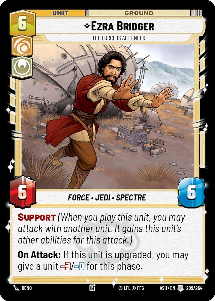 Ezra Bridger - The Force is All I Need 209/264 Ashes of the Empire Star Wars card