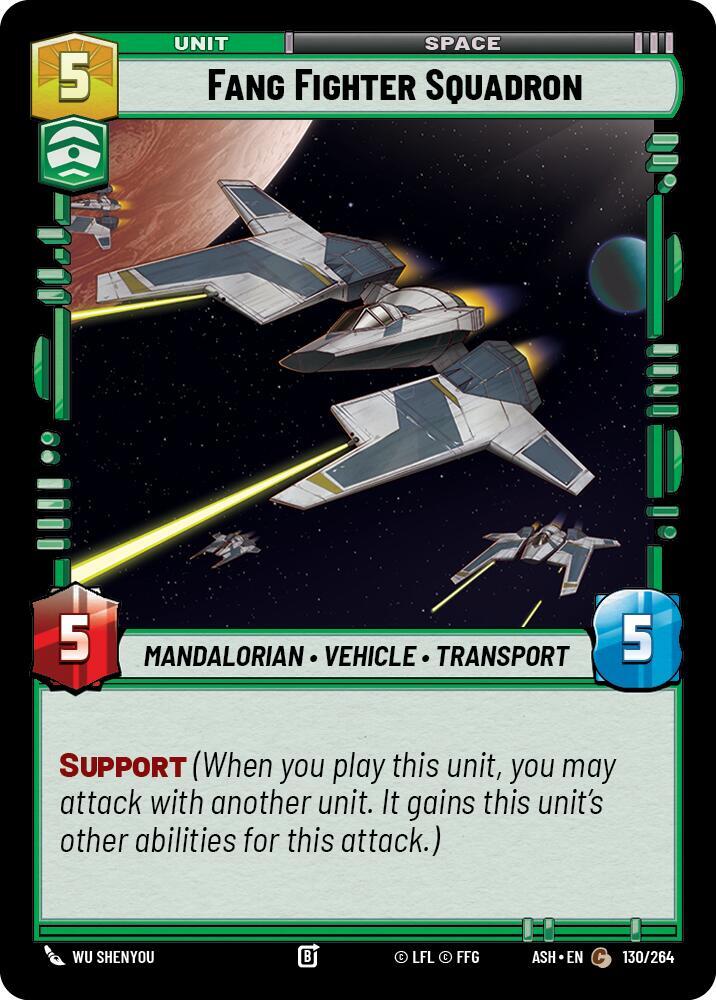 Fang Fighter Squadron 130/264 Ashes of the Empire Star Wars card