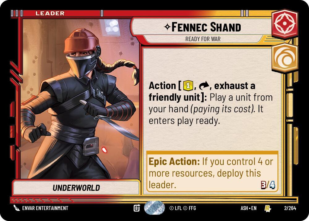 Fennec Shand - Ready for War 2/264 Ashes of the Empire Star Wars card