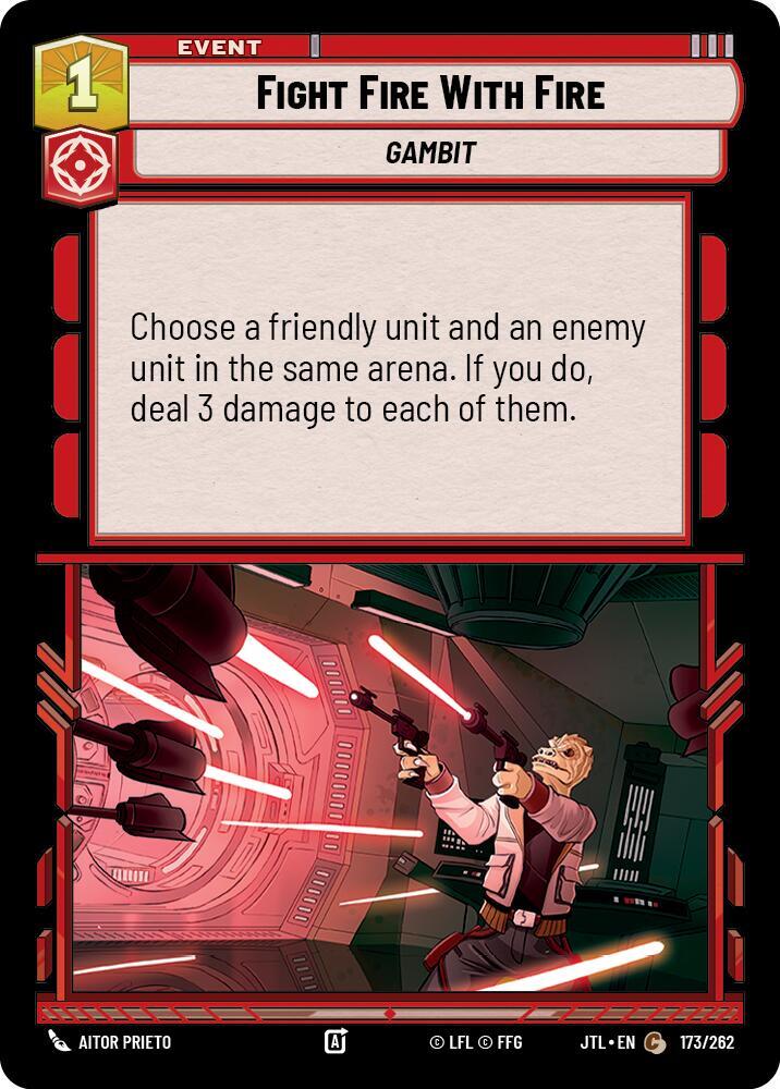 Fight Fire With Fire 173/262 Jump to Lightspeed Star Wars card