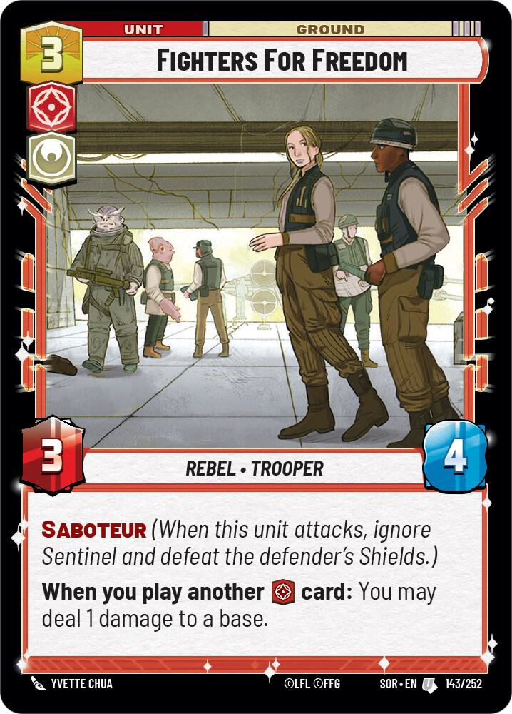 Fighters For Freedom 143/252 Spark of Rebellion Star Wars card