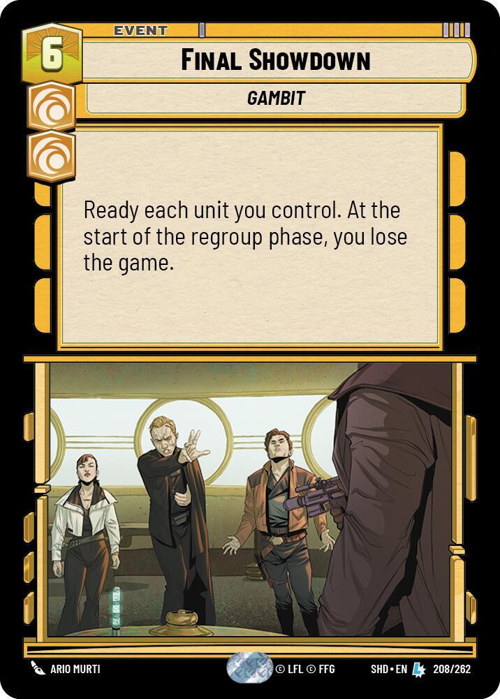 Final Showdown 208/262 Shadows of the Galaxy Star Wars card