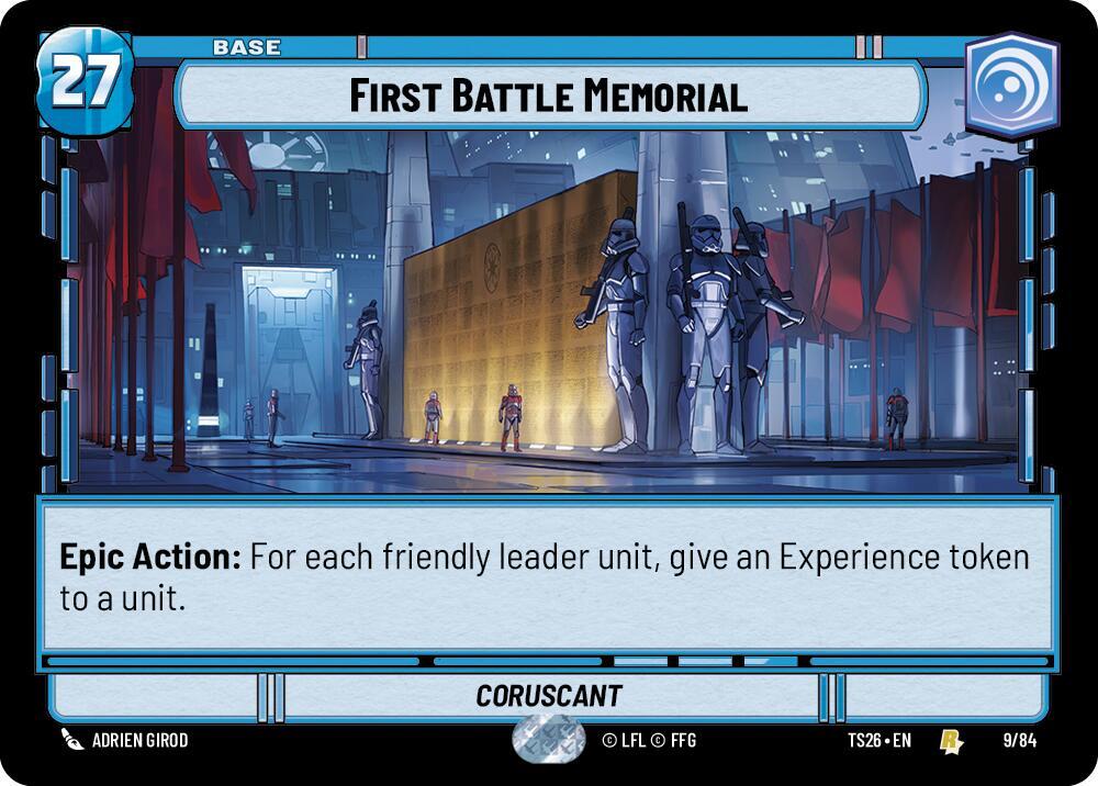 First Battle Memorial 9/84 Twin Suns Star Wars card