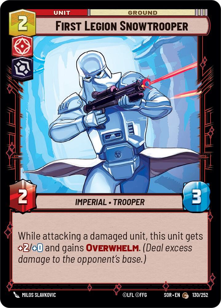 First Legion Snowtrooper 130/252 Spark of Rebellion Star Wars card