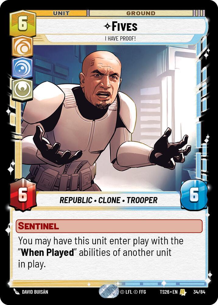 Fives - I Have Proof! 34/84 Twin Suns Star Wars card