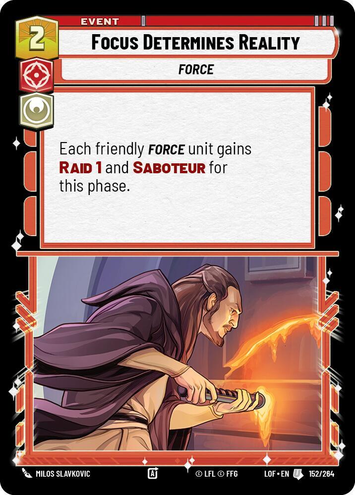 Focus Determines Reality 152/264 Legends of the Force Star Wars card