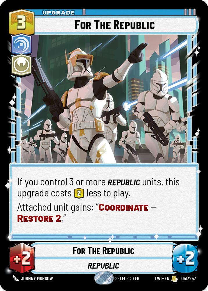 For The Republic 051/257 Twilight of the Republic Star Wars card
