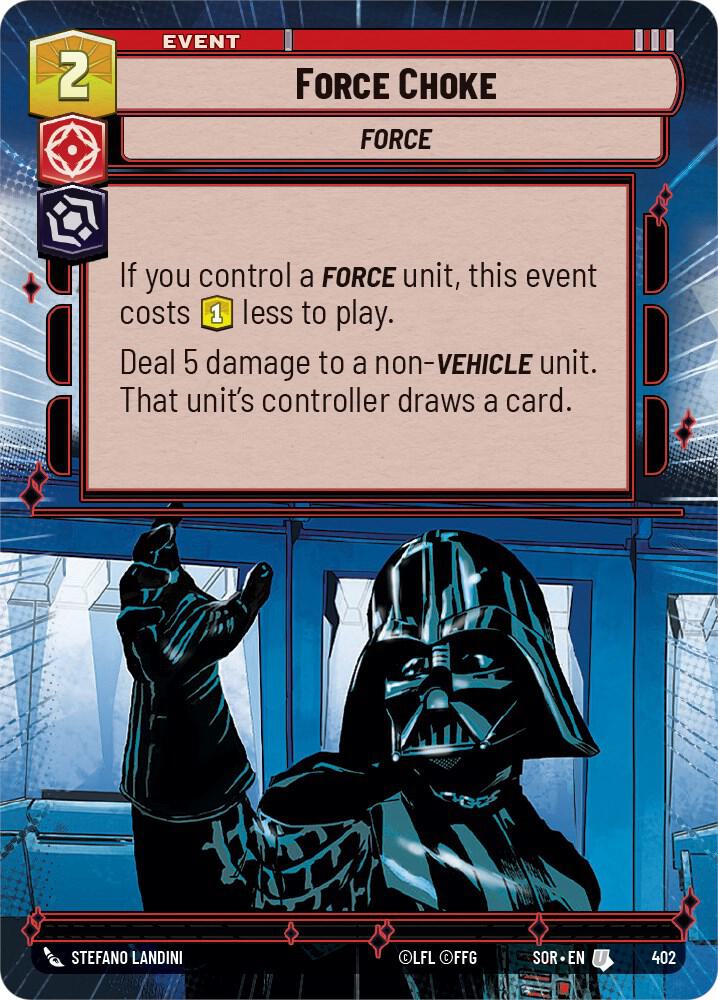 Force Choke (Hyperspace) 402 Spark of Rebellion Star Wars card