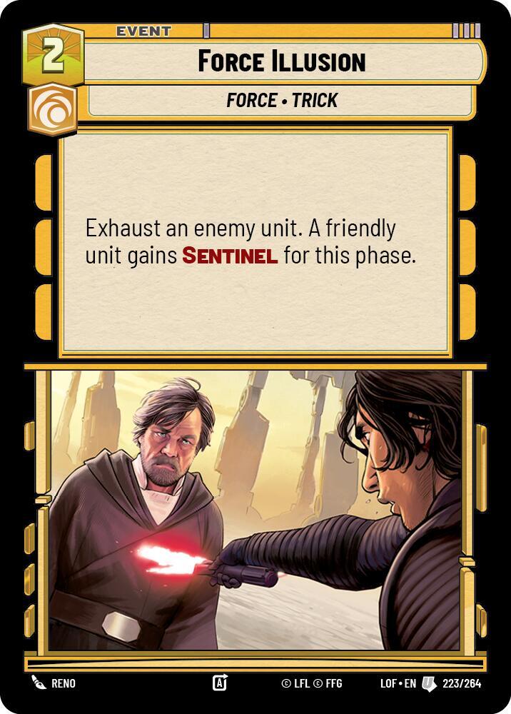 Force Illusion 223/264 Legends of the Force Star Wars card