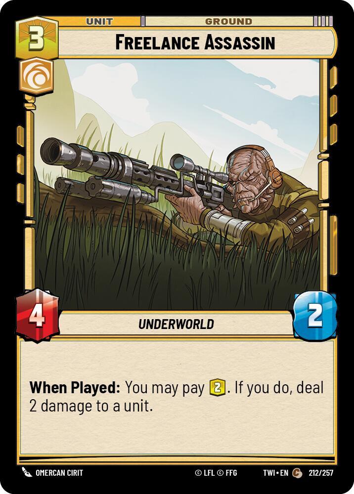Freelance Assassin 212/257 Twilight of the Republic Star Wars card