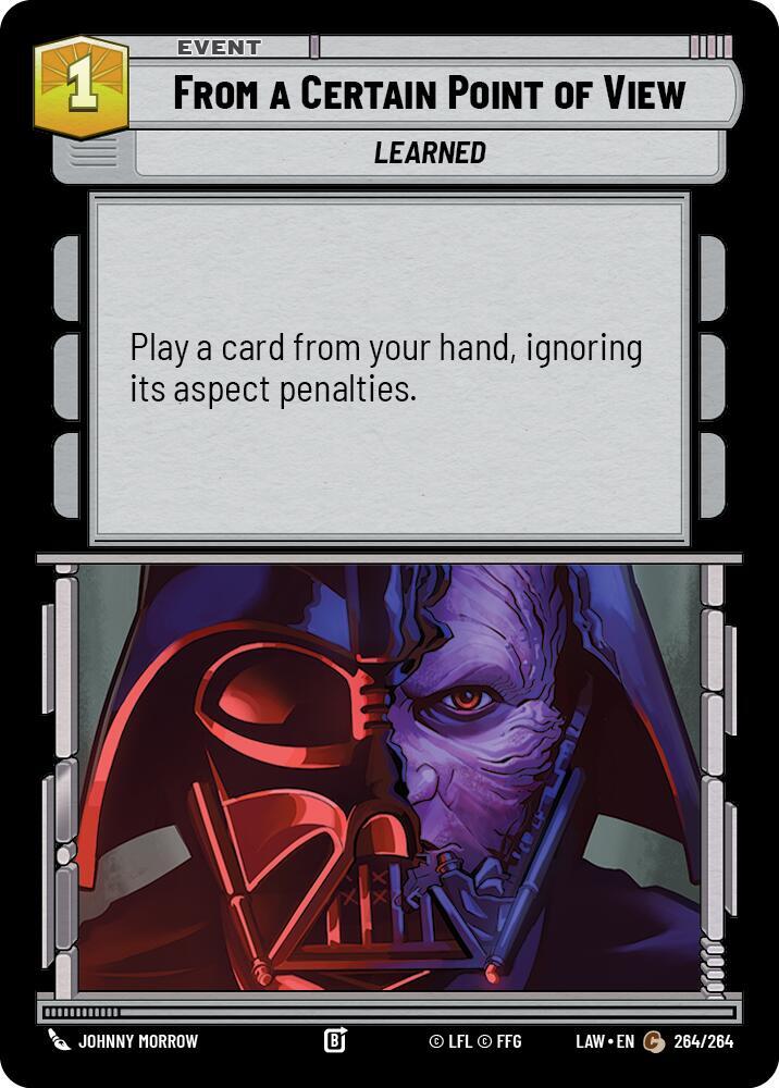 From a Certain Point of View 264/264 A Lawless Time Star Wars card