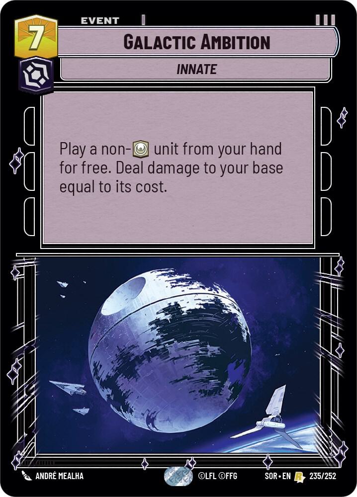 Galactic Ambition 235/252 Spark of Rebellion Star Wars card