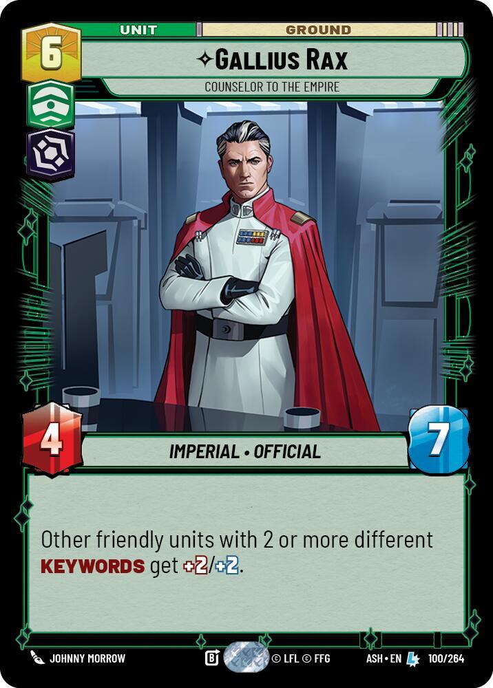 Gallius Rax - Counselor to the Empire 100/264 Ashes of the Empire Star Wars card