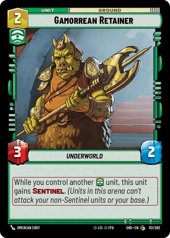 Gamorrean Retainer 112/262 Shadows of the Galaxy Star Wars card
