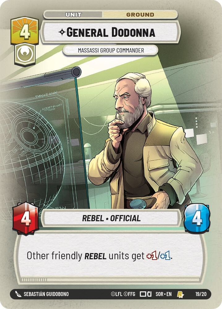 General Dodonna - Massassi Group Commander 19/20 Spark of Rebellion: Weekly Play Promos Star Wars card
