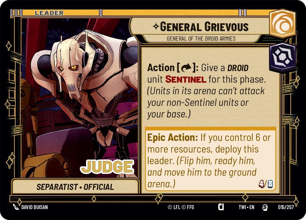General Grievous - General of the Droid Armies 015/257 Judge Promos Star Wars card