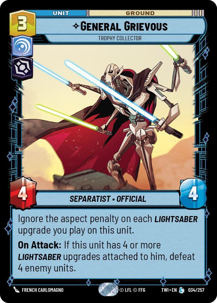 General Grievous - Trophy Collector 034/257 Twilight of the Republic Star Wars card