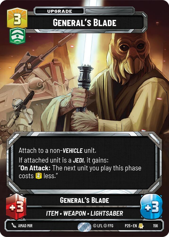 General's Blade 156 Sector and Regional Promos: Season 1 Star Wars card