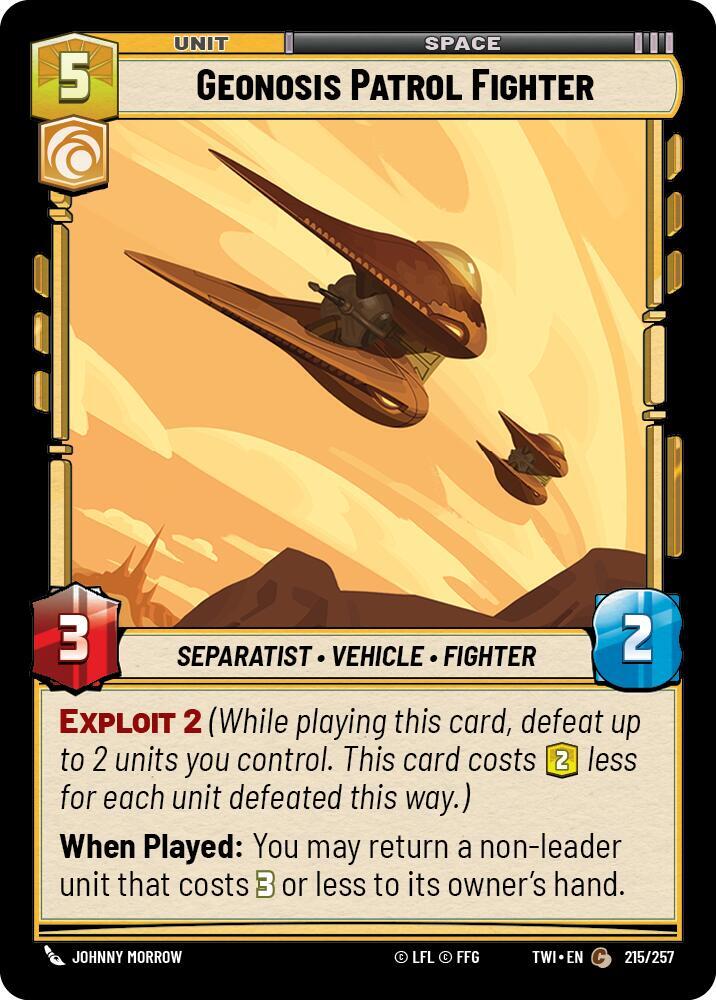 Geonosis Patrol Fighter 215/257 Twilight of the Republic Star Wars card